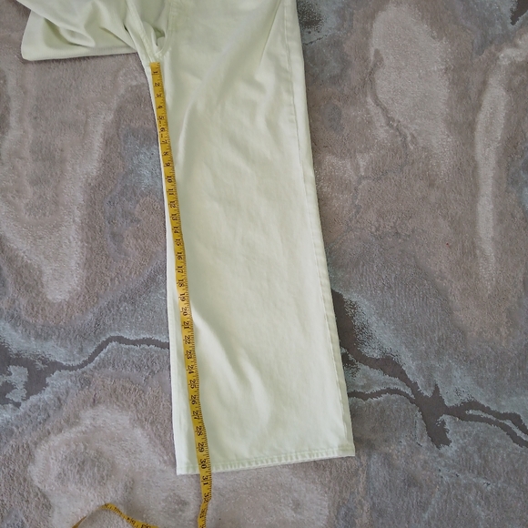 ULLA‎ JOHNSON The Elodie Pistachio Wide Leg Jeans - Picture 12 of 12